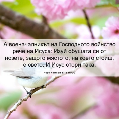 Picture 06 - Исус Навиев 5:15 BULG - А военачалникът на - Bible Verse Picture