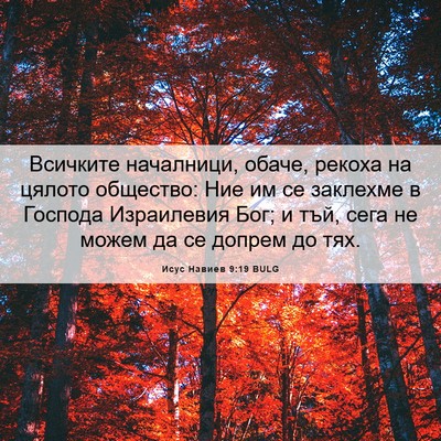 Picture 06 - Исус Навиев 9:19 BULG - Всичките началници, обаче, - Bible Verse Picture