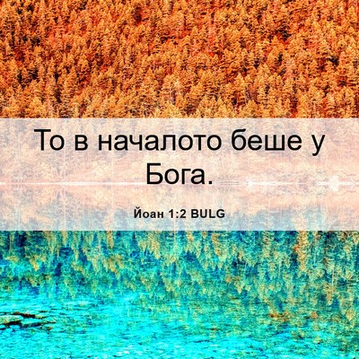 Picture 06 - Йоан 1:2 BULG - То в началото беше у - Bible Verse Picture
