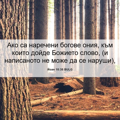 Picture 06 - Йоан 10:35 BULG - Ако са наречени богове - Bible Verse Picture