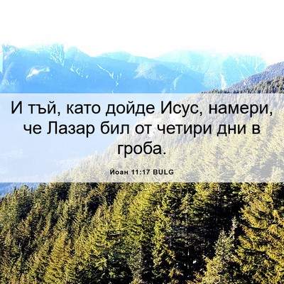 Picture 06 - Йоан 11:17 BULG - И тъй, като дойде Исус, - Bible Verse Picture