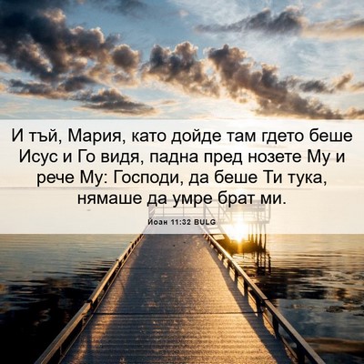 Picture 06 - Йоан 11:32 BULG - И тъй, Мария, като дойде там - Bible Verse Picture