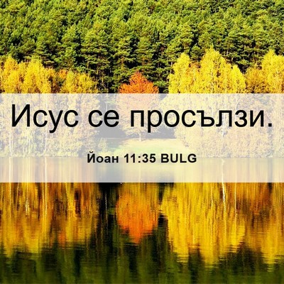 Picture 06 - Йоан 11:35 BULG - Исус се - Bible Verse Picture