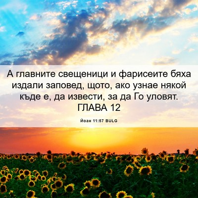 Picture 06 - Йоан 11:57 BULG - А главните свещеници и - Bible Verse Picture