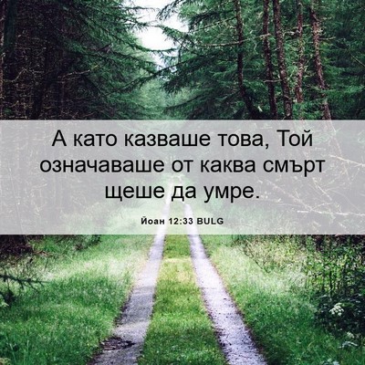 Picture 06 - Йоан 12:33 BULG - А като казваше това, Той - Bible Verse Picture