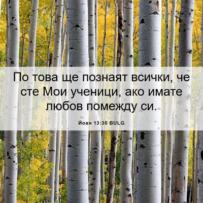 Picture 06 - Йоан 13:35 BULG - По това ще познаят всички, - Bible Verse Picture