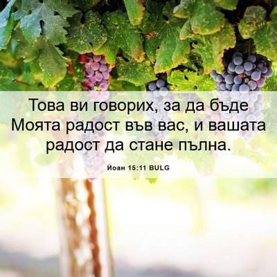Picture 06 - Йоан 15:11 BULG - Това ви говорих, за да бъде - Bible Verse Picture