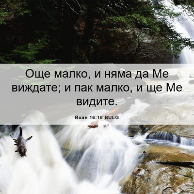 Picture 06 - Йоан 16:16 BULG - Още малко, и няма да Ме - Bible Verse Picture
