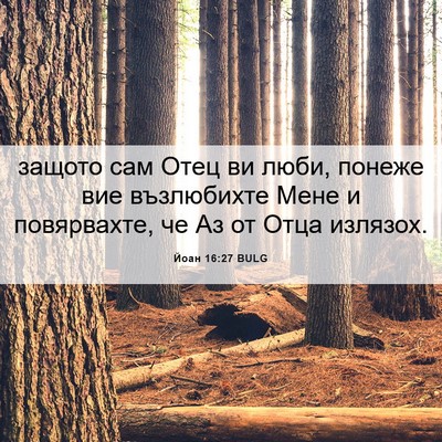 Picture 06 - Йоан 16:27 BULG - защото сам Отец ви люби, - Bible Verse Picture