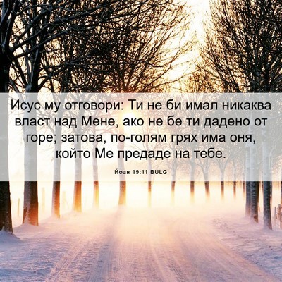 Picture 06 - Йоан 19:11 BULG - Исус му отговори: Ти не би - Bible Verse Picture