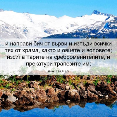 Picture 06 - Йоан 2:15 BULG - и направи бич от върви и - Bible Verse Picture
