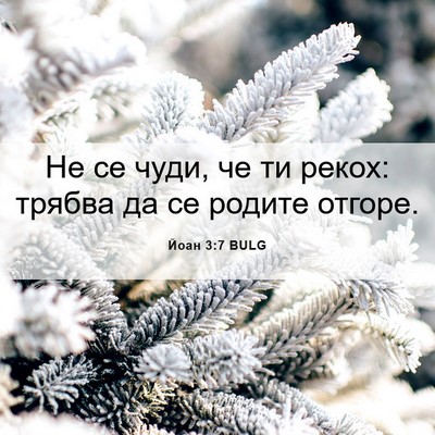 Picture 06 - Йоан 3:7 BULG - Не се чуди, че ти рекох: - Bible Verse Picture