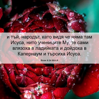 Picture 06 - Йоан 6:24 BULG - и тъй, народът, като видя че - Bible Verse Picture