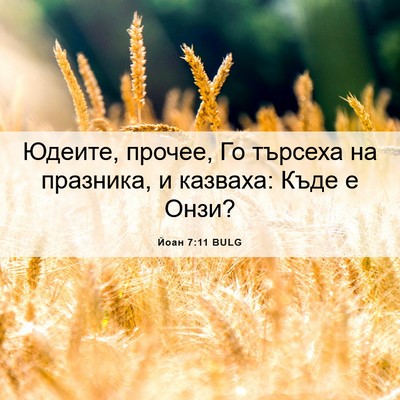 Picture 06 - Йоан 7:11 BULG - Юдеите, прочее, Го търсеха - Bible Verse Picture