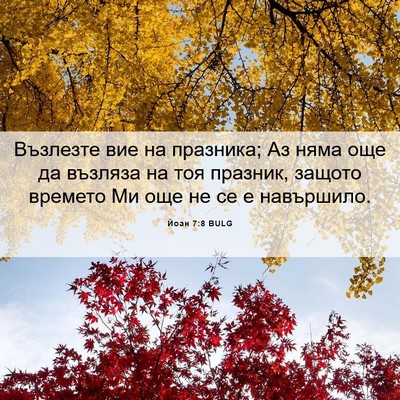 Picture 06 - Йоан 7:8 BULG - Възлезте вие на празника; - Bible Verse Picture