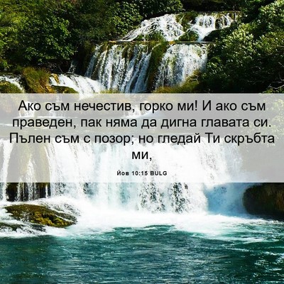 Picture 06 - Йов 10:15 BULG - Ако съм нечестив, горко ми! - Bible Verse Picture