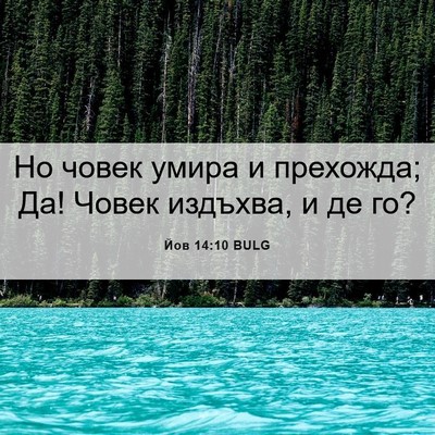 Picture 06 - Йов 14:10 BULG - Но човек умира и прехожда; - Bible Verse Picture