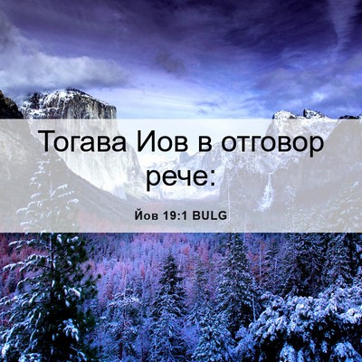 Picture 06 - Йов 19:1 BULG - Тогава Иов в отговор - Bible Verse Picture