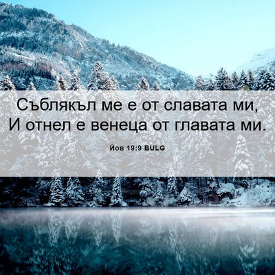 Picture 06 - Йов 19:9 BULG - Съблякъл ме е от славата - Bible Verse Picture