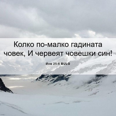 Picture 06 - Йов 25:6 BULG - Колко по-малко гадината - Bible Verse Picture