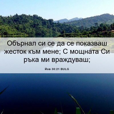 Picture 06 - Йов 30:21 BULG - Обърнал си се да се - Bible Verse Picture