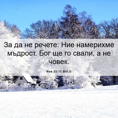 Picture 06 - Йов 32:13 BULG - За да не речете: Ние - Bible Verse Picture