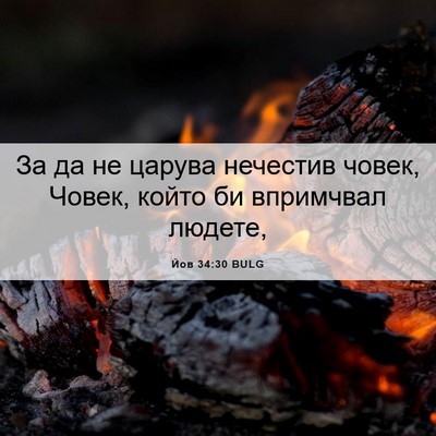 Picture 06 - Йов 34:30 BULG - За да не царува нечестив - Bible Verse Picture