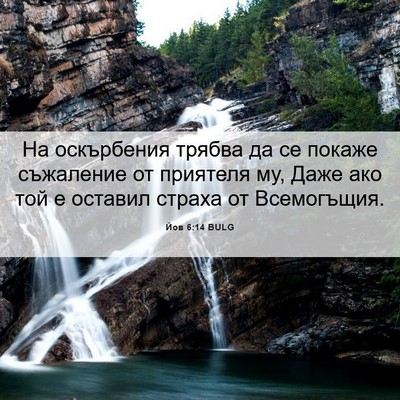 Picture 06 - Йов 6:14 BULG - На оскърбения трябва да се - Bible Verse Picture