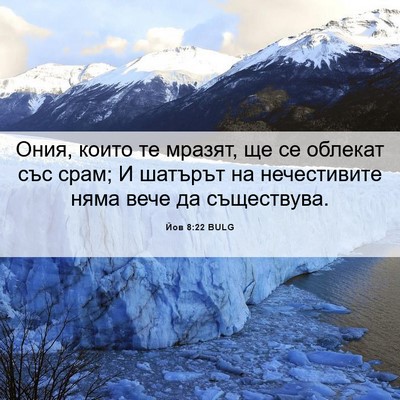 Picture 06 - Йов 8:22 BULG - Ония, които те мразят, ще се - Bible Verse Picture
