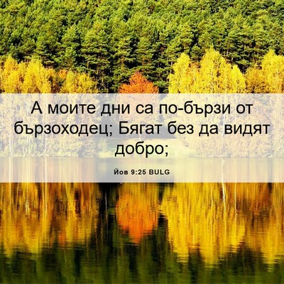 Picture 06 - Йов 9:25 BULG - А моите дни са по-бързи от - Bible Verse Picture