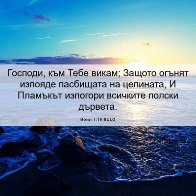 Picture 06 - Йоил 1:19 BULG - Господи, към Тебе викам; - Bible Verse Picture
