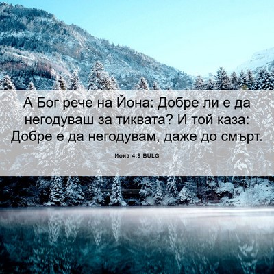 Picture 06 - Йона 4:9 BULG - А Бог рече на Йона: Добре ли - Bible Verse Picture