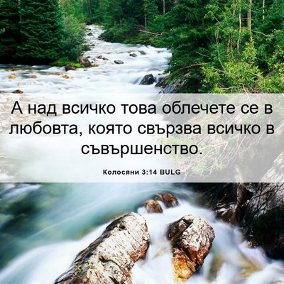 Picture 06 - Колосяни 3:14 BULG - А над всичко това облечете - Bible Verse Picture