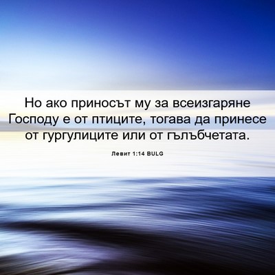 Picture 06 - Левит 1:14 BULG - Но ако приносът му за - Bible Verse Picture
