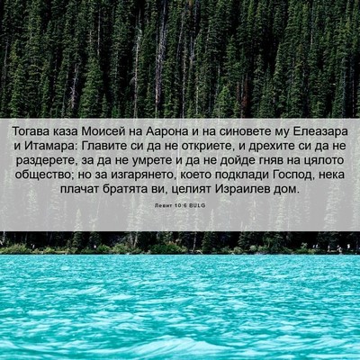 Picture 06 - Левит 10:6 BULG - Тогава каза Моисей на - Bible Verse Picture