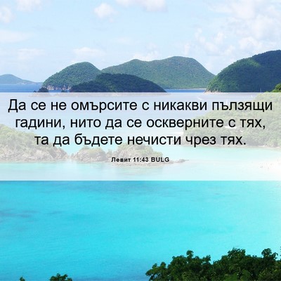 Picture 06 - Левит 11:43 BULG - Да се не омърсите с никакви - Bible Verse Picture