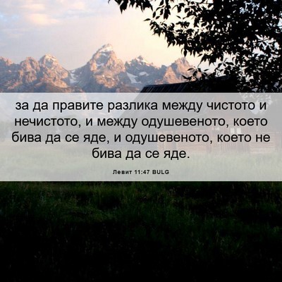 Picture 06 - Левит 11:47 BULG - за да правите разлика - Bible Verse Picture