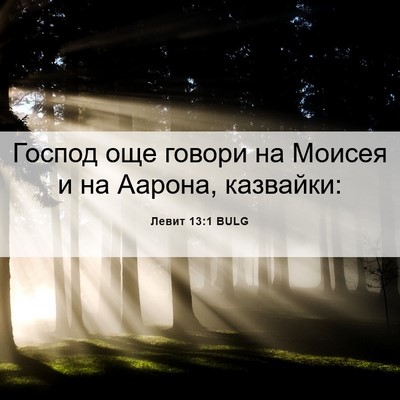 Picture 06 - Левит 13:1 BULG - Господ още говори на - Bible Verse Picture