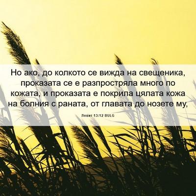Picture 06 - Левит 13:12 BULG - Но ако, до колкото се вижда - Bible Verse Picture
