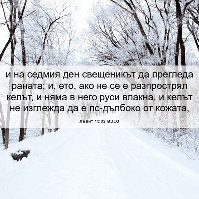 Picture 06 - Левит 13:32 BULG - и на седмия ден свещеникът - Bible Verse Picture