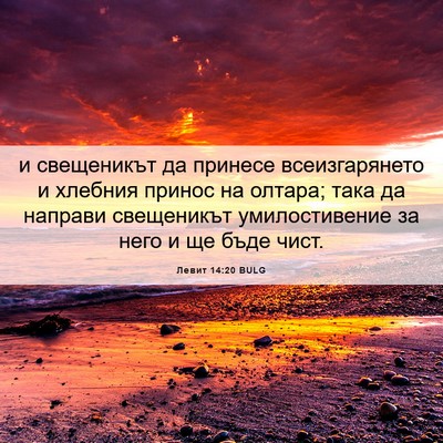 Picture 06 - Левит 14:20 BULG - и свещеникът да принесе - Bible Verse Picture
