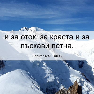 Picture 06 - Левит 14:56 BULG - и за оток, за краста и за - Bible Verse Picture