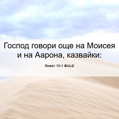 Picture 06 - Левит 15:1 BULG - Господ говори още на - Bible Verse Picture