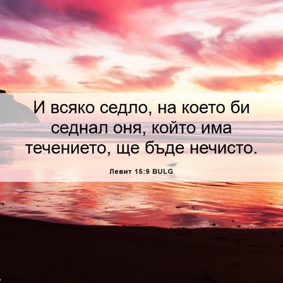 Picture 06 - Левит 15:9 BULG - И всяко седло, на което би - Bible Verse Picture