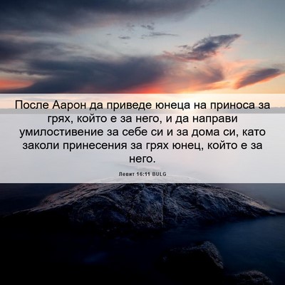 Picture 06 - Левит 16:11 BULG - После Аарон да приведе - Bible Verse Picture