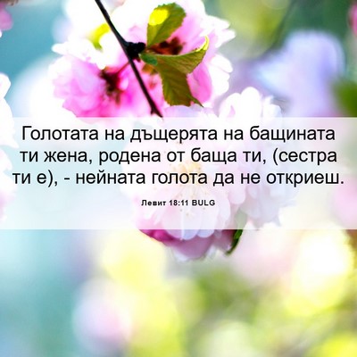 Picture 06 - Левит 18:11 BULG - Голотата на дъщерята на - Bible Verse Picture