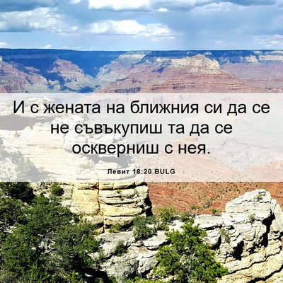 Picture 06 - Левит 18:20 BULG - И с жената на ближния си да - Bible Verse Picture