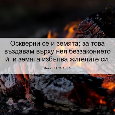Picture 06 - Левит 18:25 BULG - Оскверни се и земята; за - Bible Verse Picture