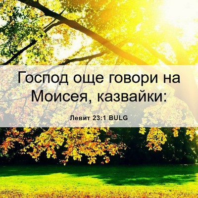 Picture 06 - Левит 23:1 BULG - Господ още говори на - Bible Verse Picture