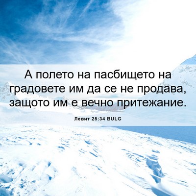 Picture 06 - Левит 25:34 BULG - А полето на пасбището на - Bible Verse Picture